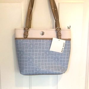 Anne Klein Arona Blue Pocket Tote NWT
